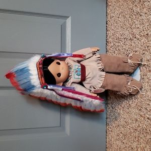 Precious Moments Native American Chief Roaring Bear w/Feather Headdress